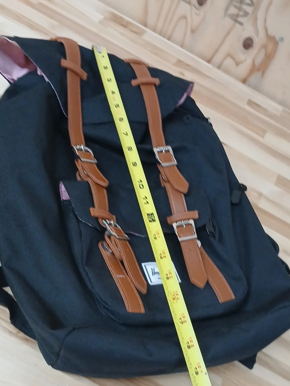 Herschel Supply Company Black Laptop Backpack with Brown Straps